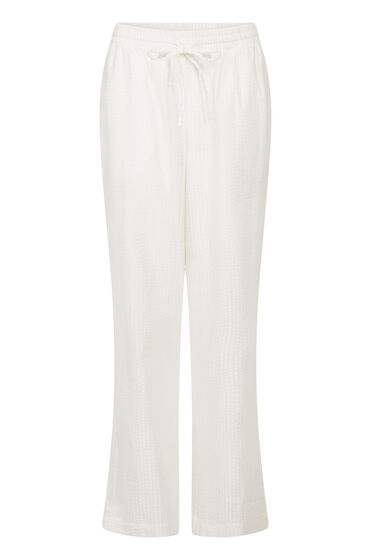 Thumbnail - Hunkemöller Pyjamahose Baumwolle Seersucker Weiß