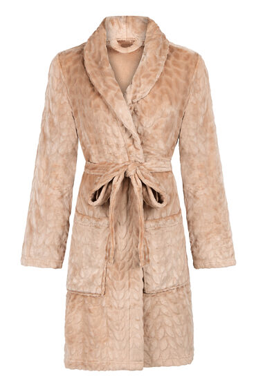 Thumbnail - Hunkemöller Bademantel kurz Fleece Beige