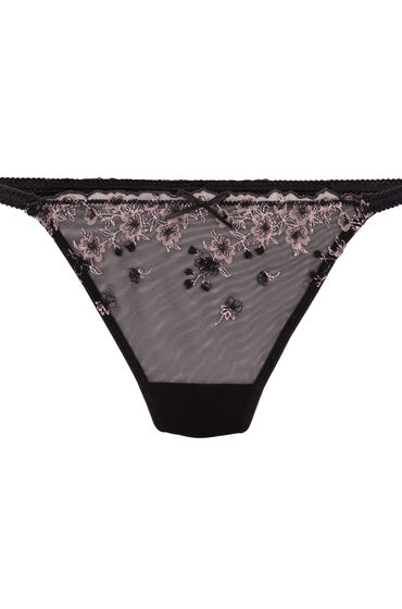 Thumbnail - Hunkemöller Chloe String mit hohem Bein Schwarz