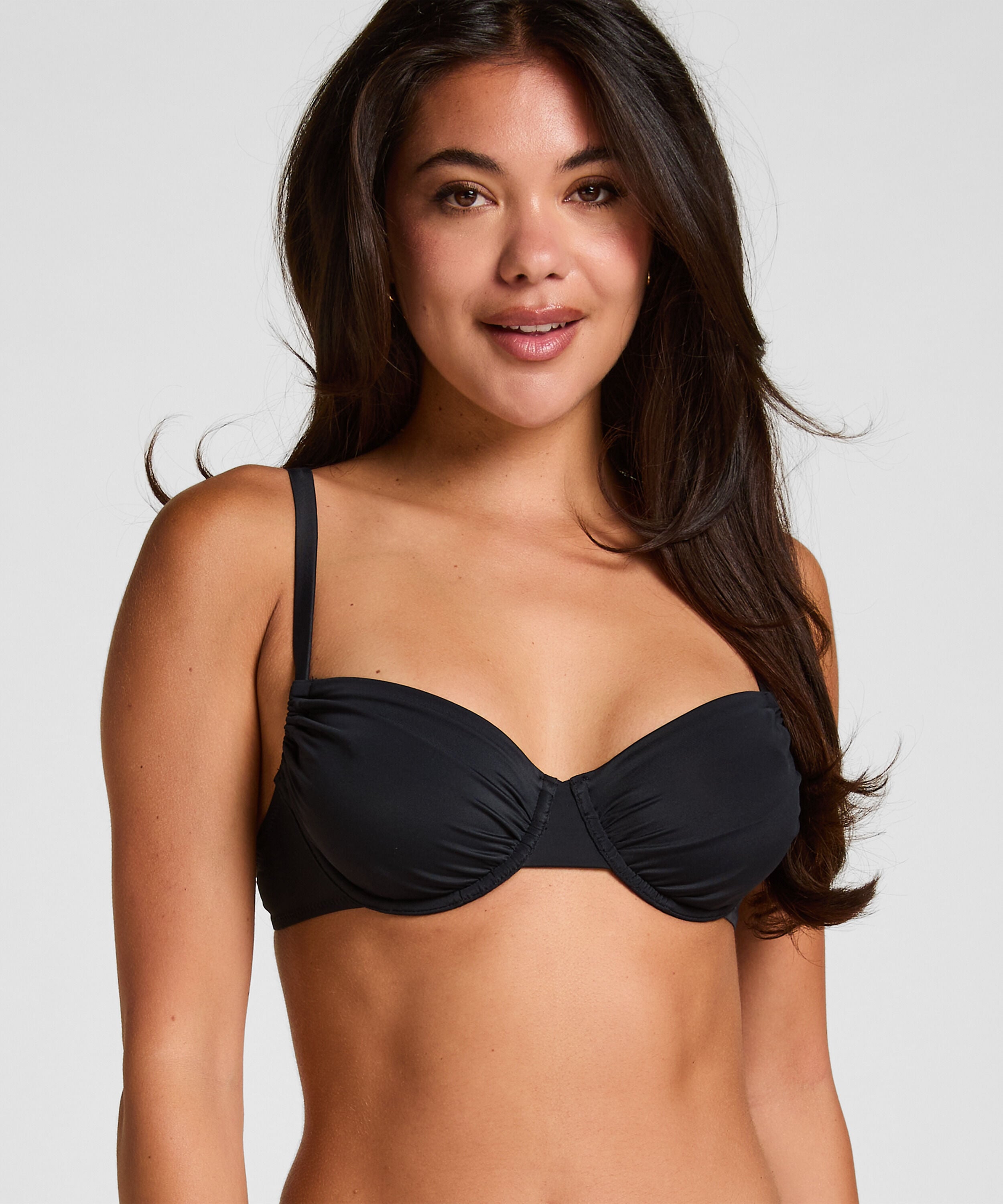 Bardolino Gepolstertes Bügel-Bikini-Oberteil, Schwarz