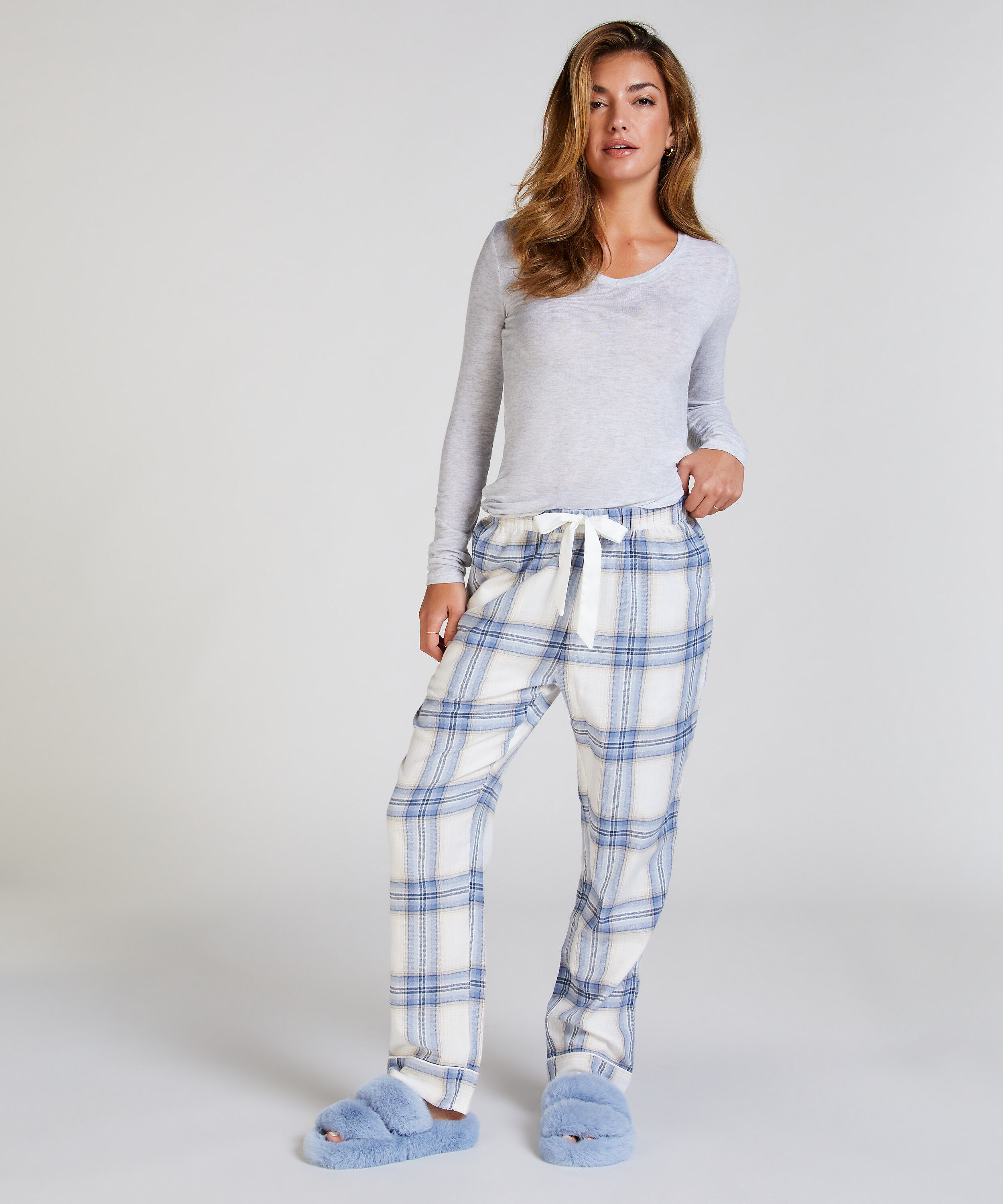 Langärmeliges Pyjamatop