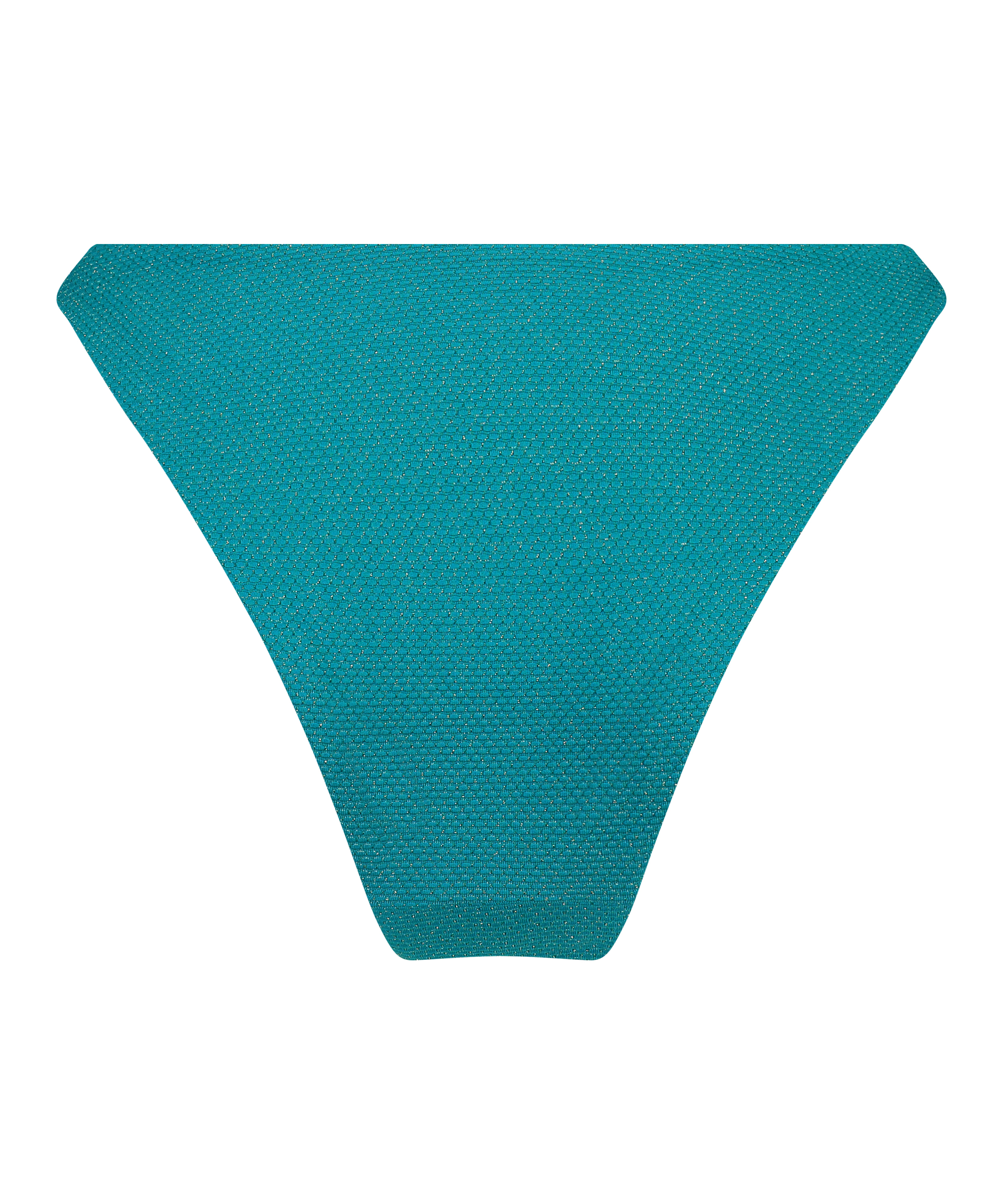 Bikini Slip mit hohem Beinausschnitt Relief, grün, main