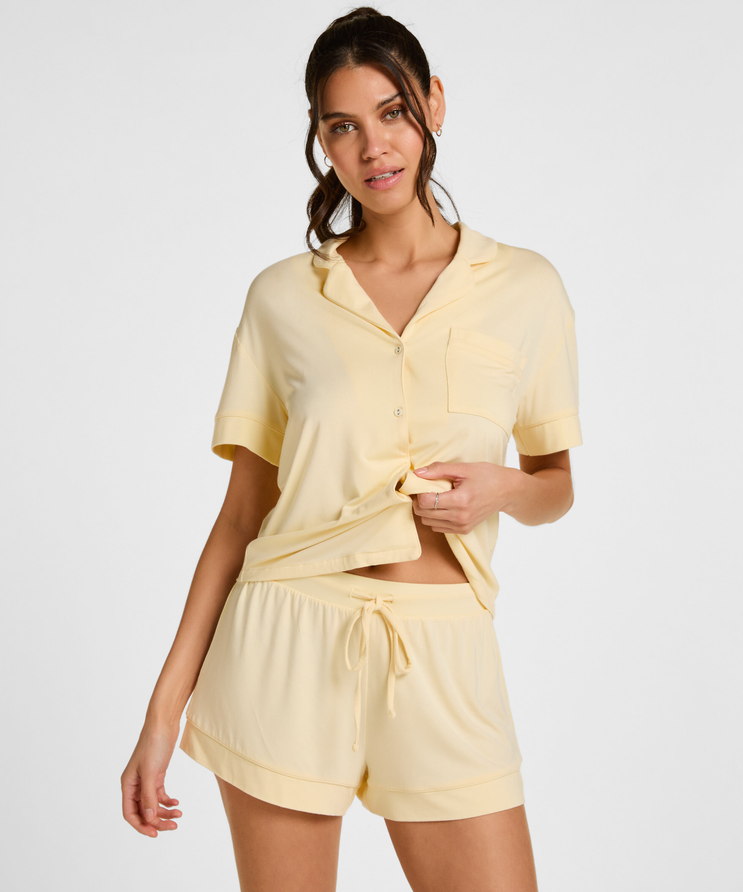 Jersey-Shorts Essential, Gelb Jersey-Shorts Essential, Gelb