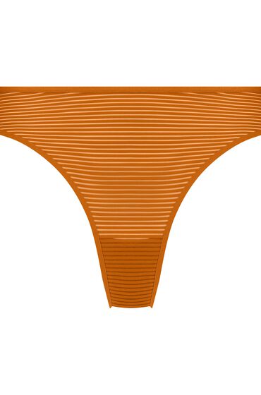 Thumbnail - Hunkemöller Invisible String Stripe Mesh Orange