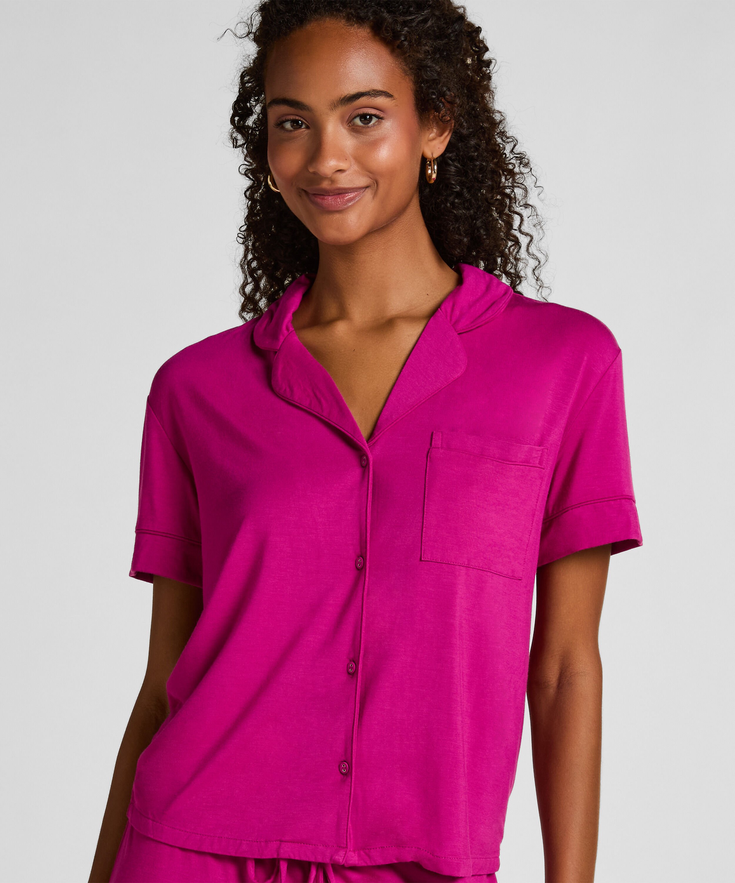 Kurzärmelige Jersey-Jacke Essential, Rosa