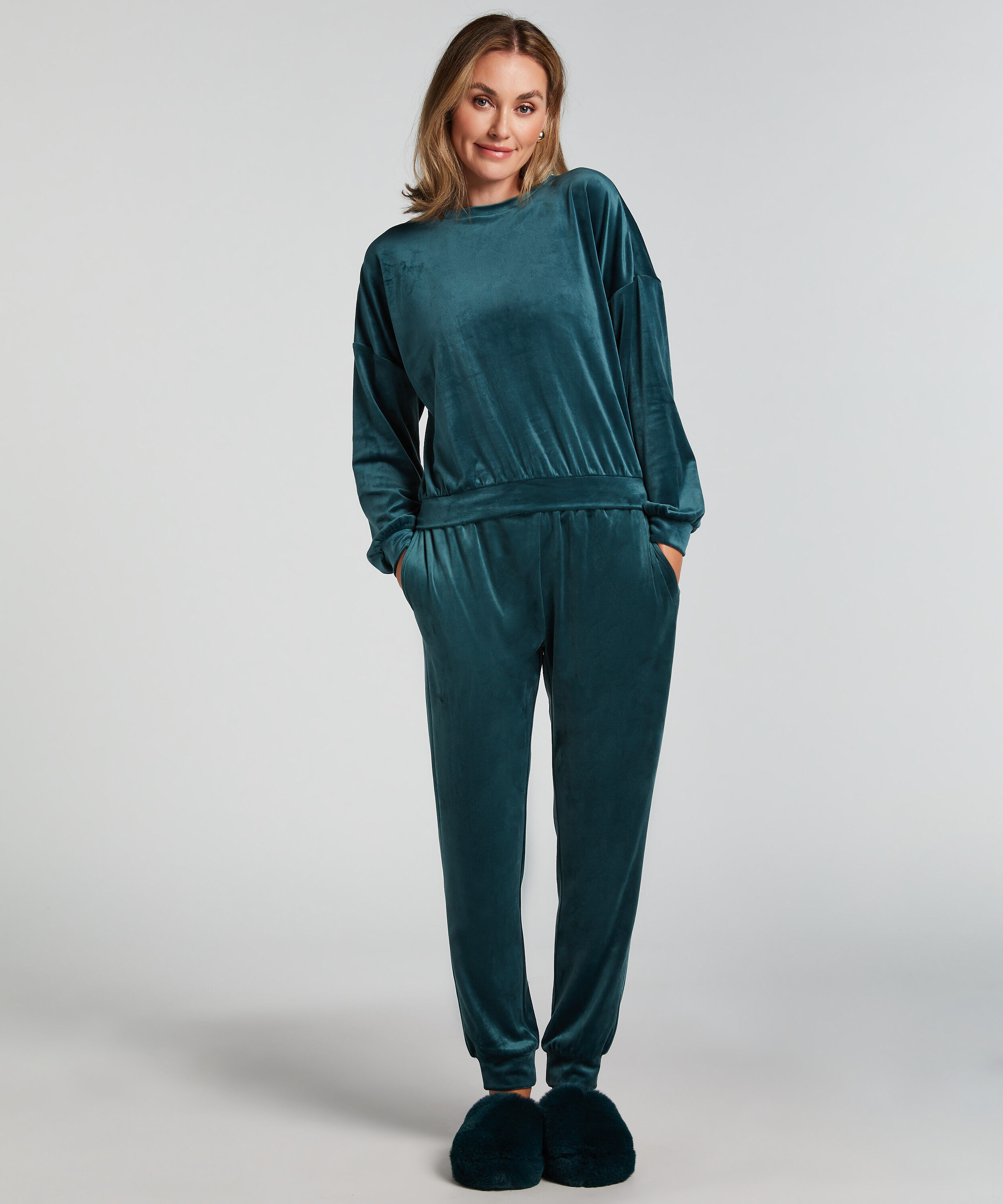 Jogginghose Velours, Grün Jogginghose Velours, Grün