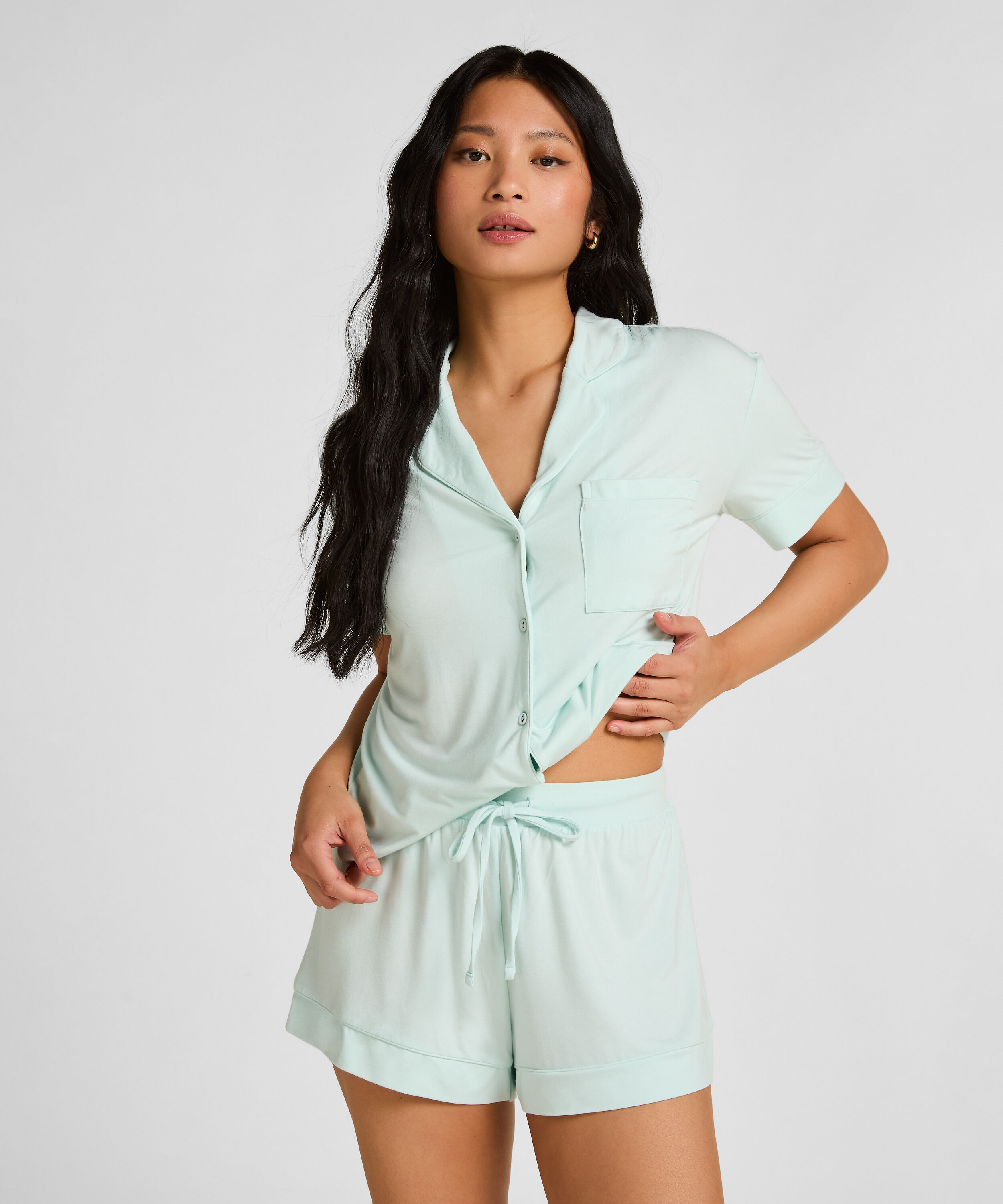 Jersey-Shorts Essential, Grün Jersey-Shorts Essential, Grün