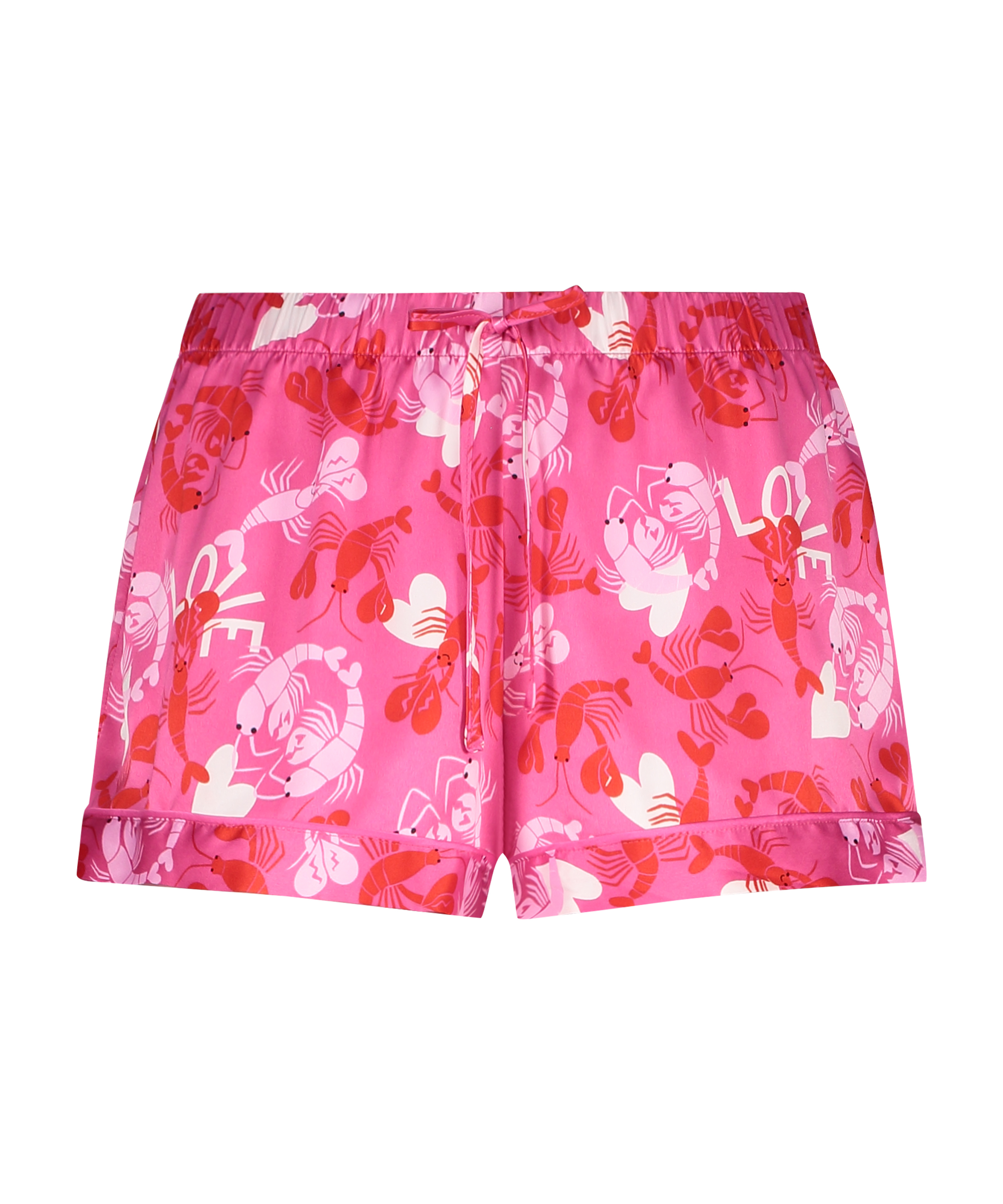 Pyjama-Shorts Satin, Rosa, main