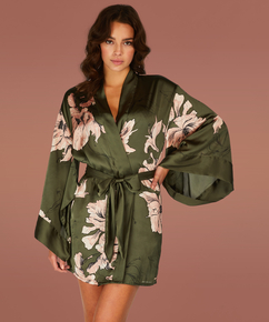 Kimono Satinblüte, grün