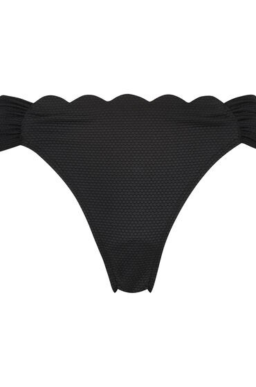 Thumbnail - Hunkemöller Bikini Slip Rio Scallop Schwarz