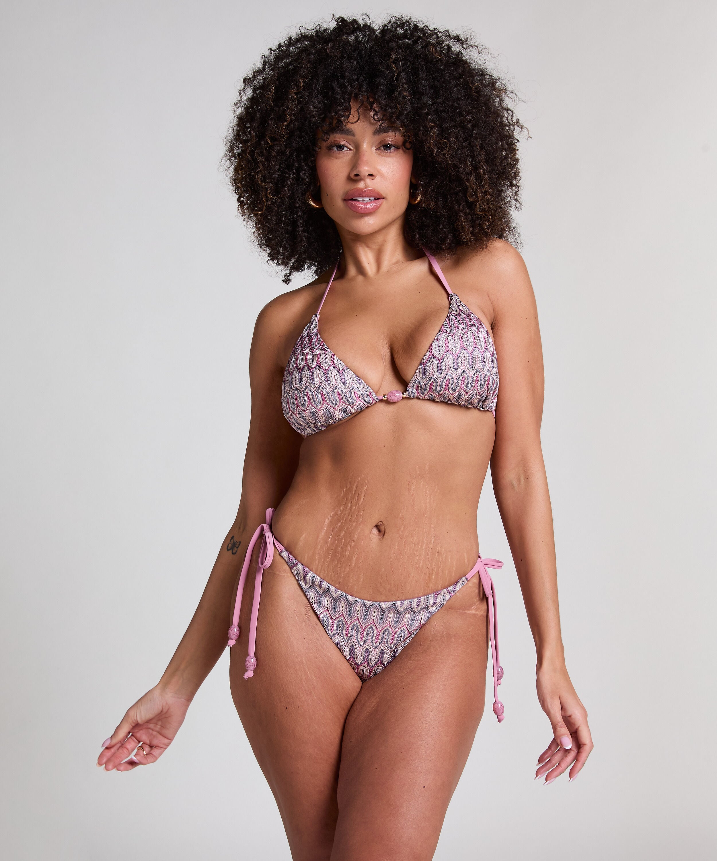 Bikiniunterteil mit hohem Beinausschnitt Cali, Rosa