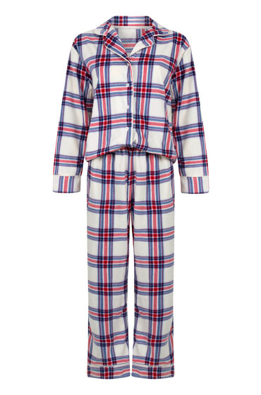 Thumbnail - Hunkemöller Pyjamaset Polarfleece Weiß