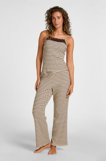 Hunkemöller Pyjama-Set mit Spitze Braun - Bild 1