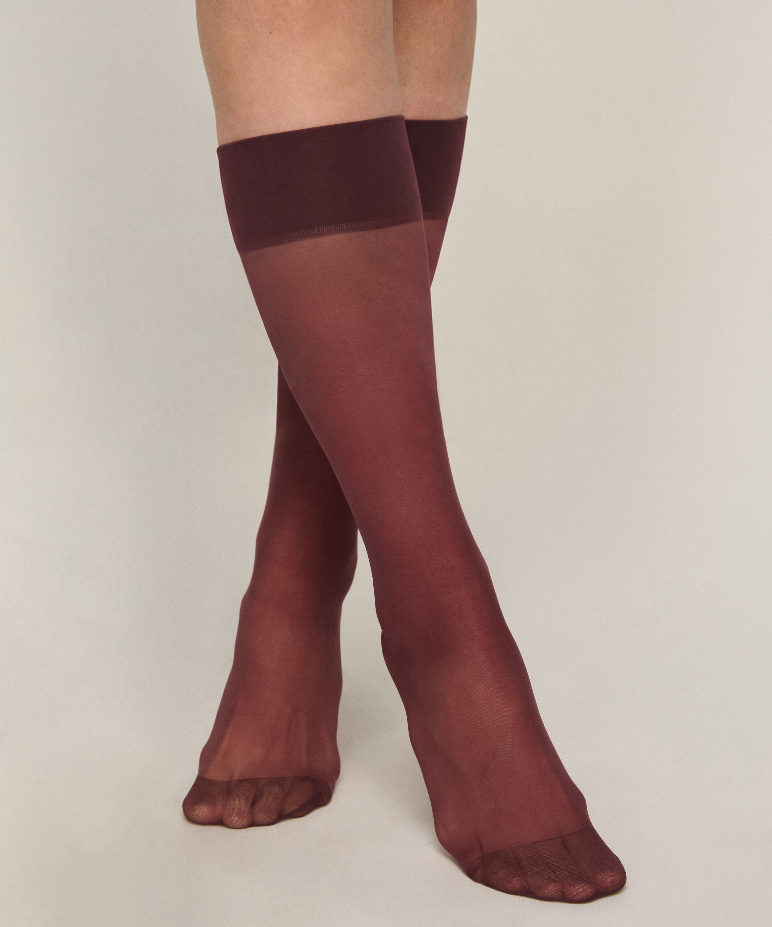 Sheer Socken Back Seam, Lila Sheer Socken Back Seam, Lila