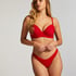 Bikini Slip mit hohem Beinausschnitt Luxe, Rot