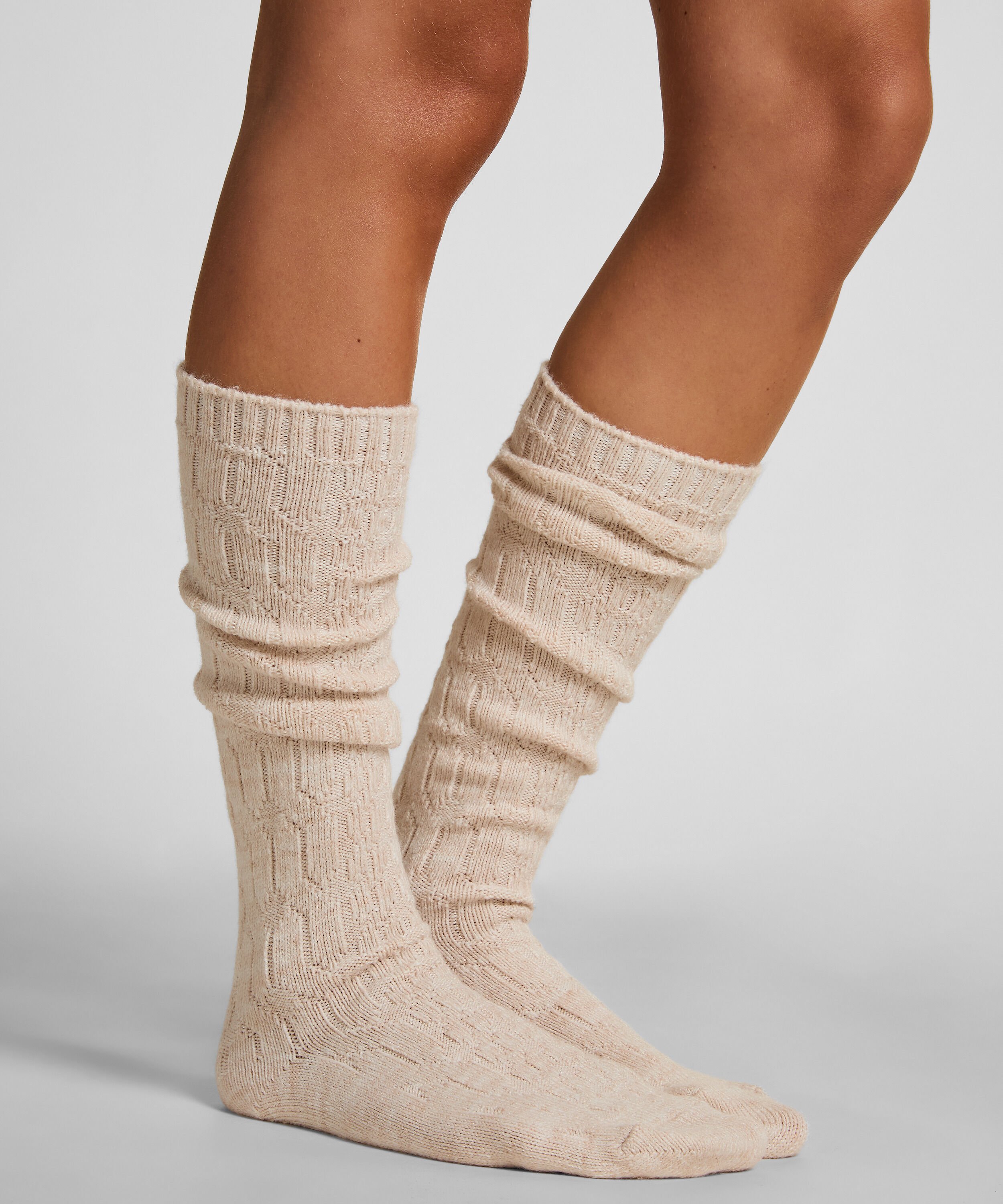 2 Paar lange Socken, Beige 2 Paar lange Socken, Beige