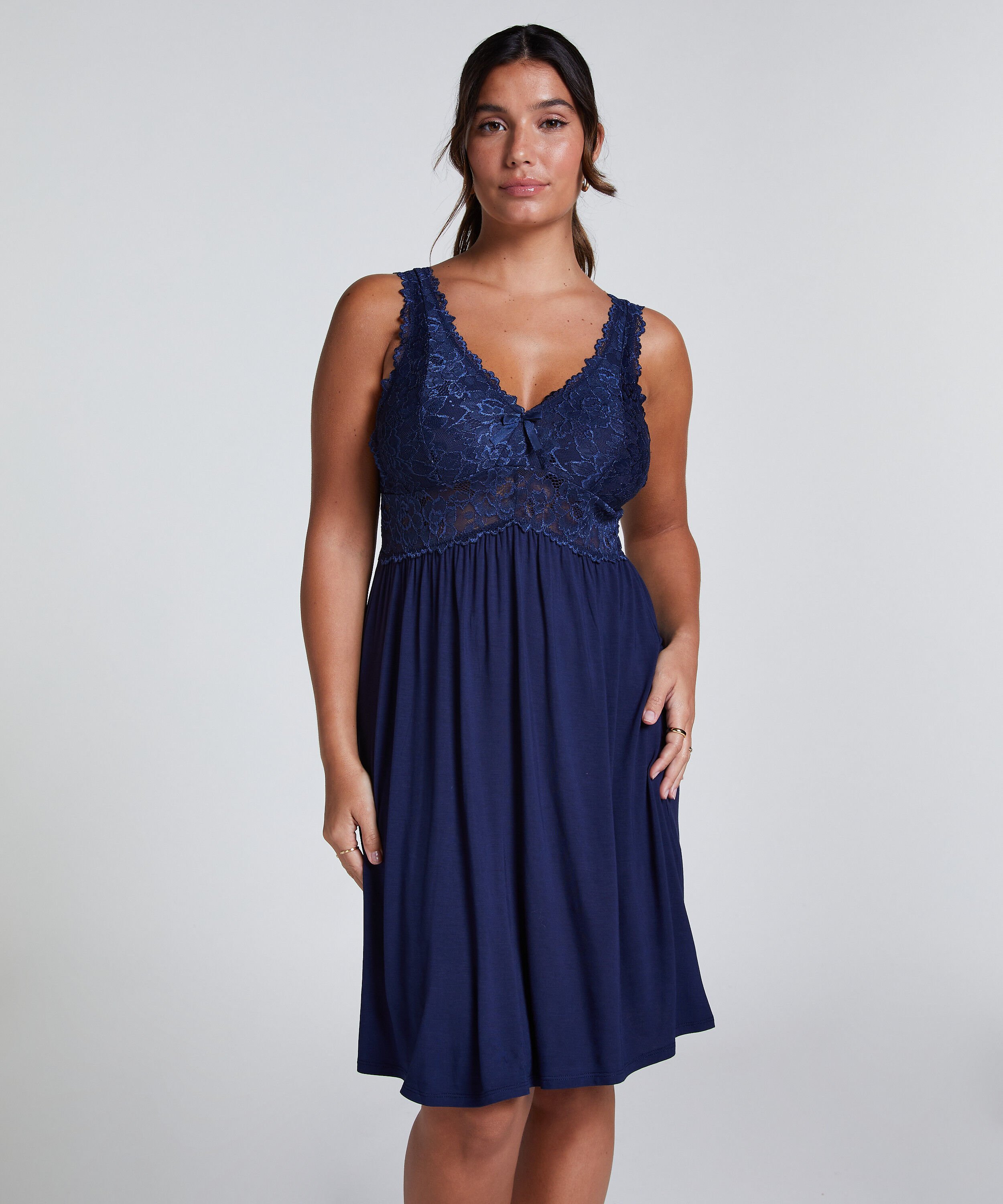Slipdress Nora Lace, Blau Slipdress Nora Lace, Blau