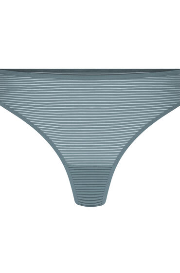 Thumbnail - Hunkemöller Invisible String Stripe Mesh Grau