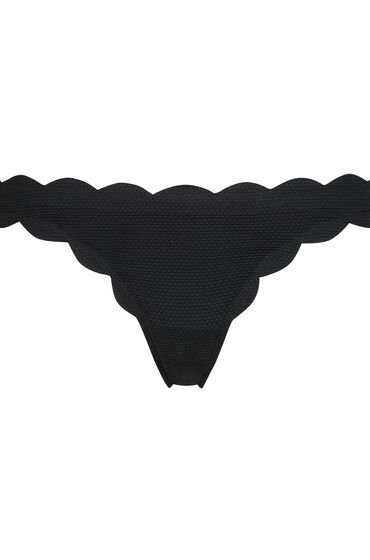 Thumbnail - Hunkemöller Bikini Slip Rio Scallop Schwarz