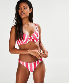 Vorgeformtes B&uuml;gel-Bikinitop Candy Stripes, Rose