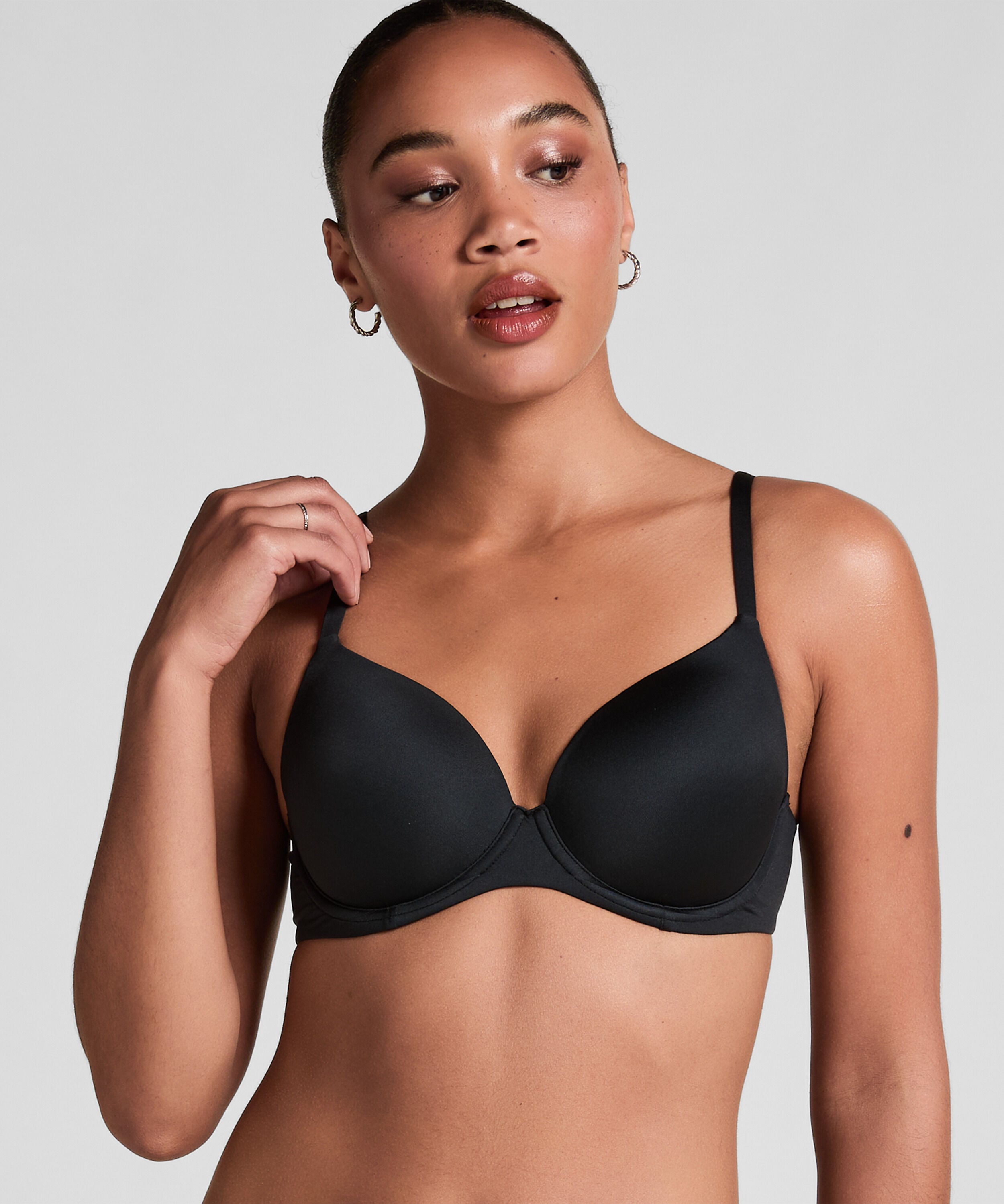 Vorgeformter Bügel-BH Super soft, Schwarz