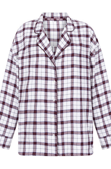 Thumbnail - Hunkemöller Pyjamatop aus Flanell Weiß