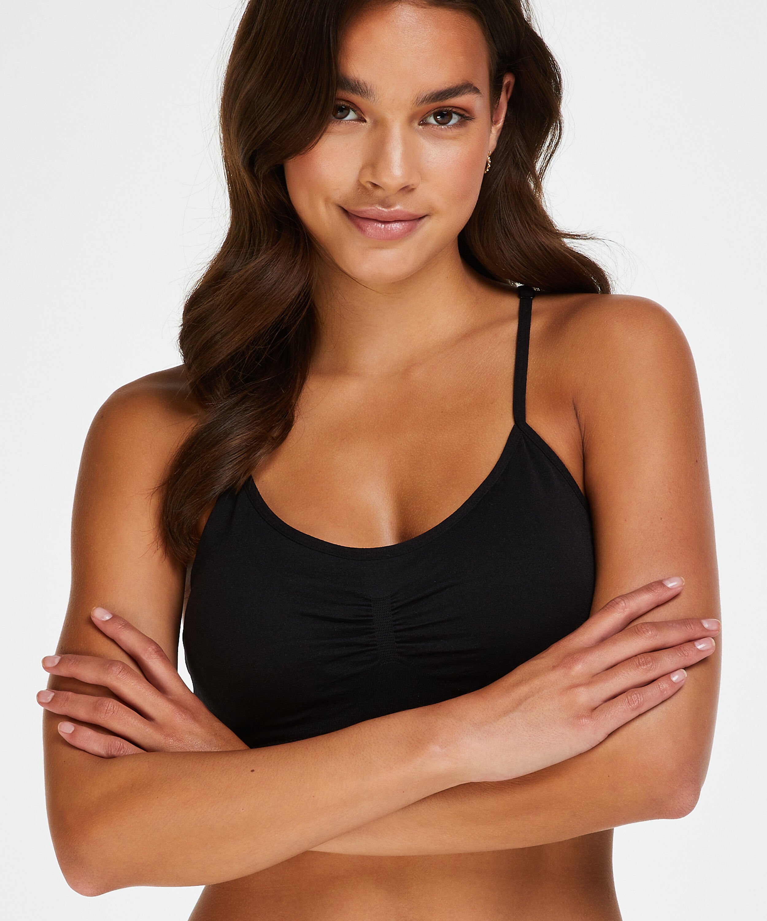 Nahtlose Bralette Marine, Schwarz
