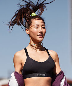 HKMX Sport-BH The Yoga Crop Level 2, Schwarz