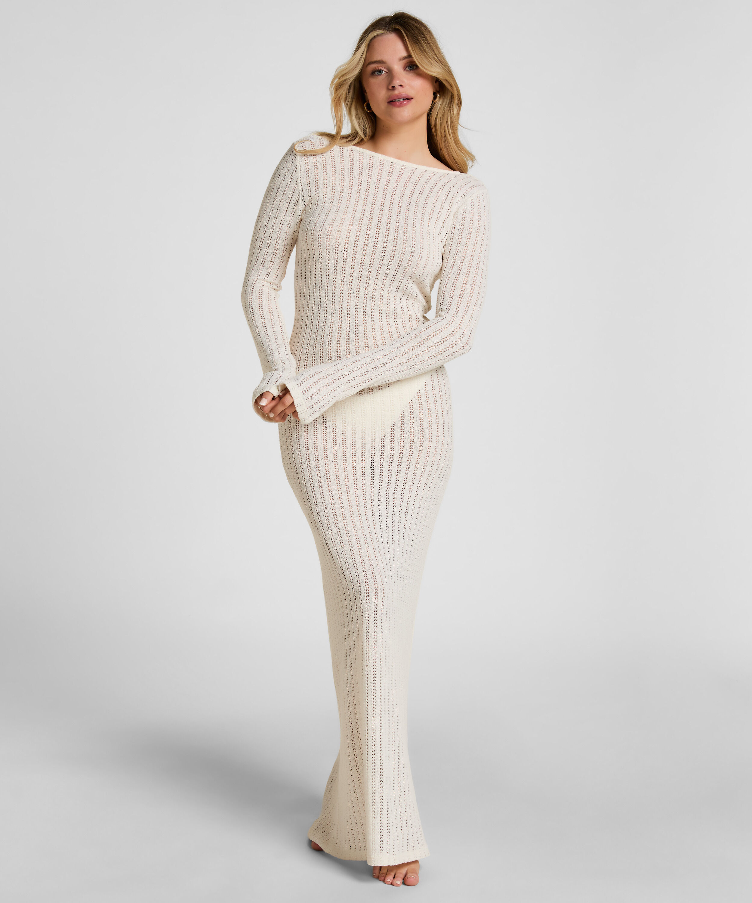 Strand Ring Kleid Coastal Muse, Weiß