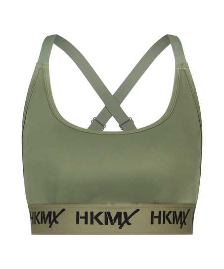HKMX Sport-BH The Crop Logo Level 1, grün