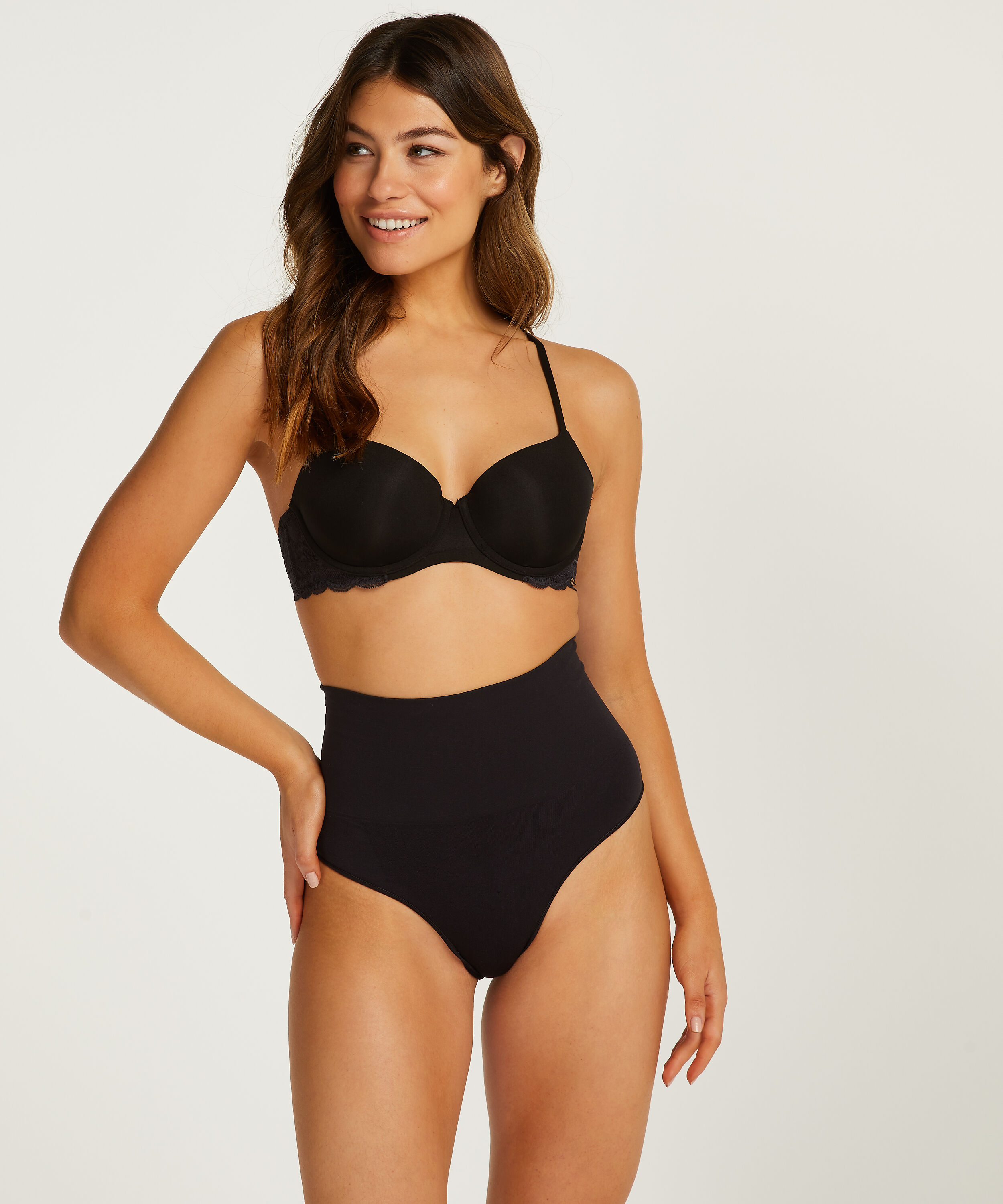 Hoher, straffendes String, seamless, Schwarz