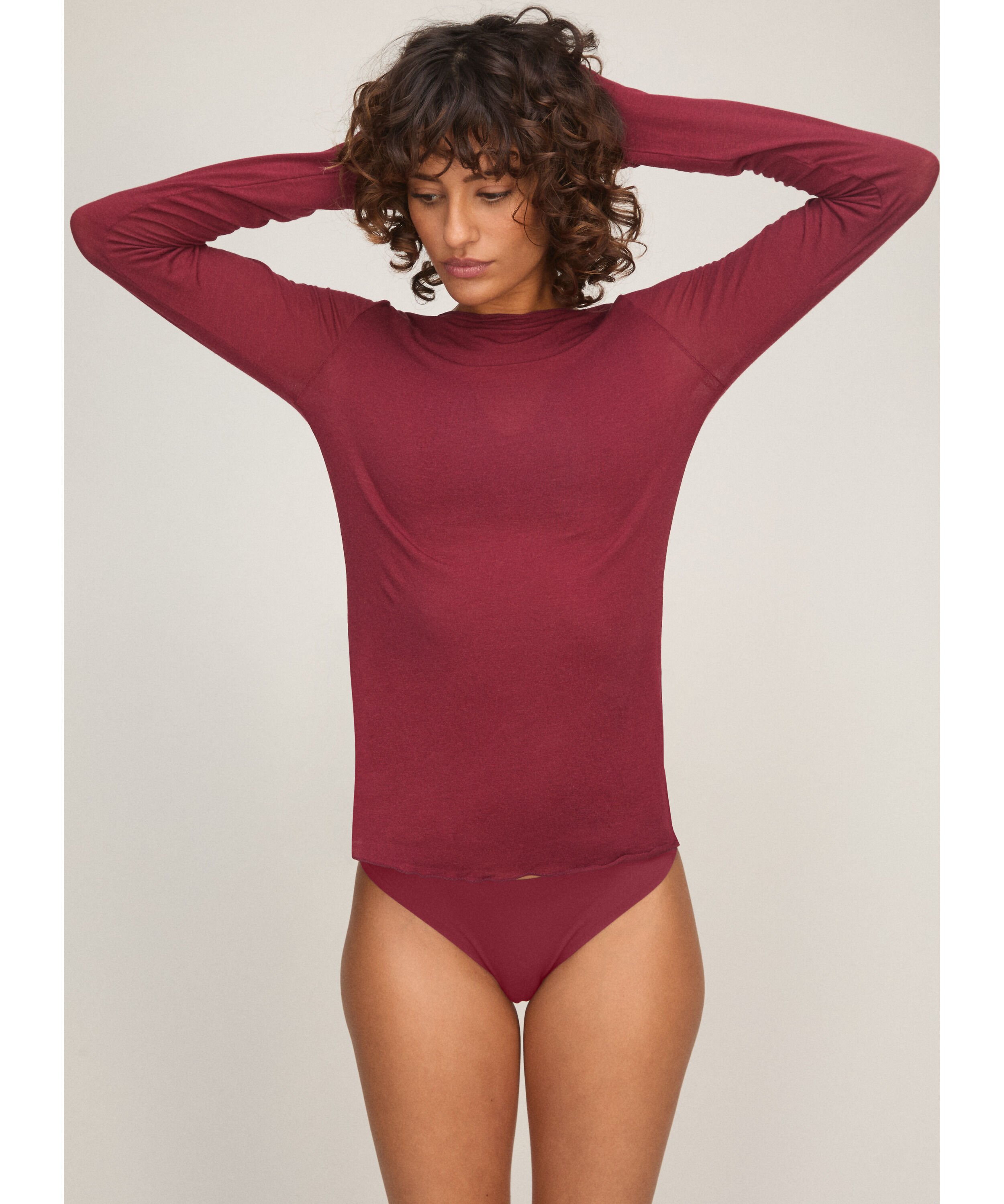 Super Soft Shirt aus Kaschmir-Mix mit U-Boot-Ausschnitt, Rot Super Soft Shirt aus Kaschmir-Mix mit U-Boot-Ausschnitt, Rot