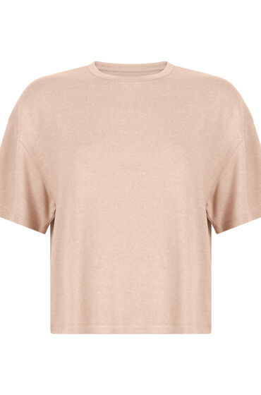 Thumbnail - Hunkemöller Pyjamatop aus aufgerautem Jersey Beige