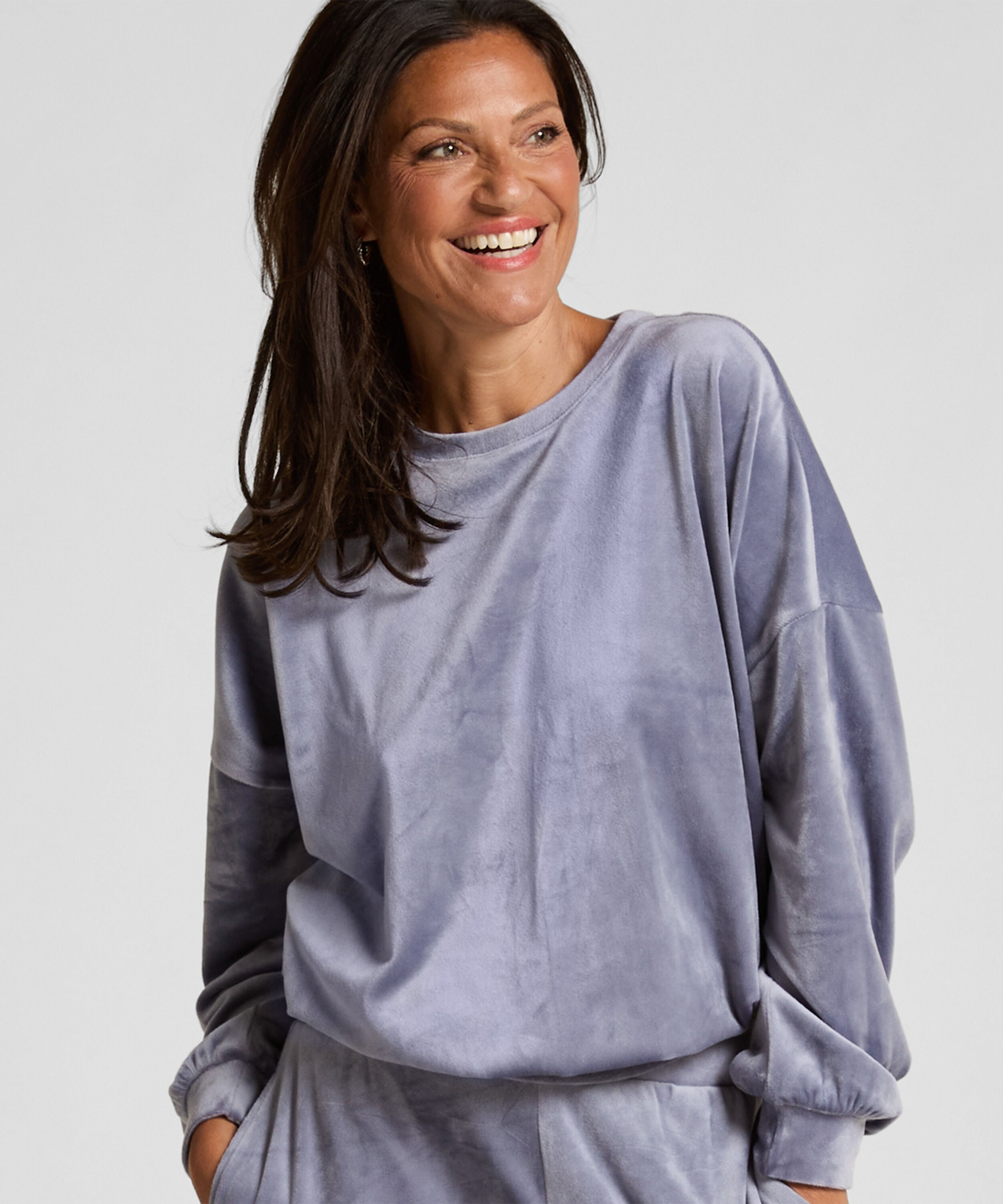 Velours Top, Blau