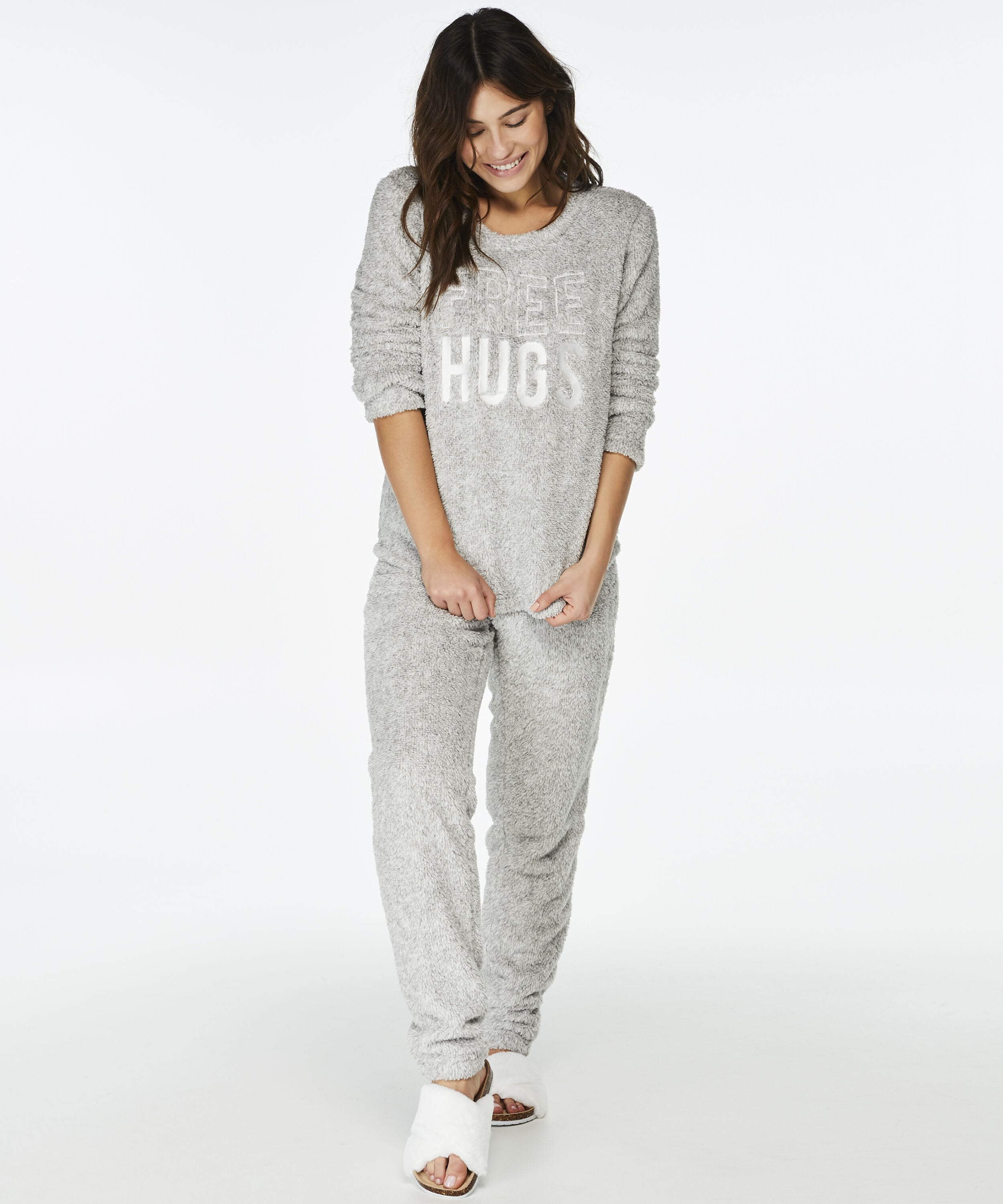 PJ Fleece Fairisle, Grau
