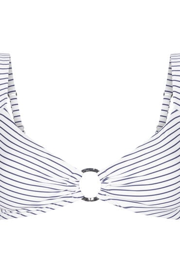 Thumbnail - Hunkemöller Bikini Croptop Stripes Weiß