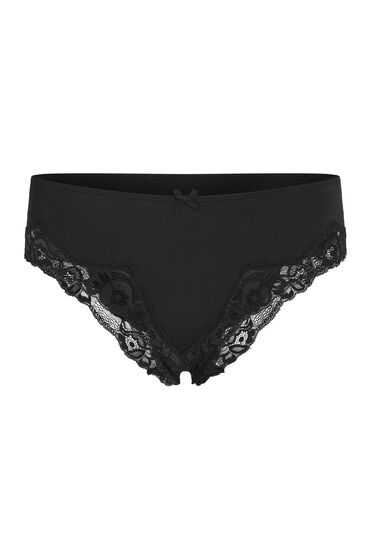 Thumbnail - Hunkemöller Slip Secret Lace Schwarz