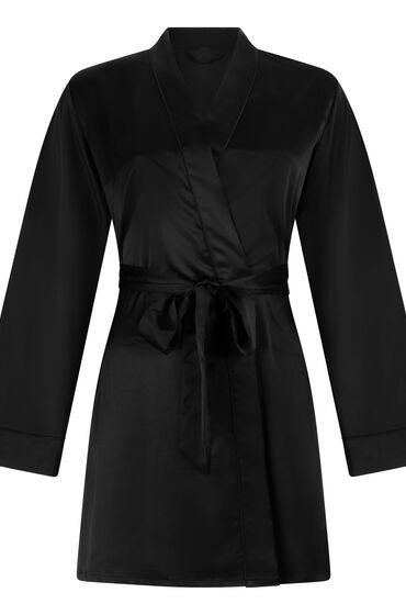 Thumbnail - Hunkemöller Kimono Satin Schwarz