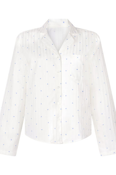 Thumbnail - Hunkemöller Jacquard Pyjama-Oberteil und Langarm Blau