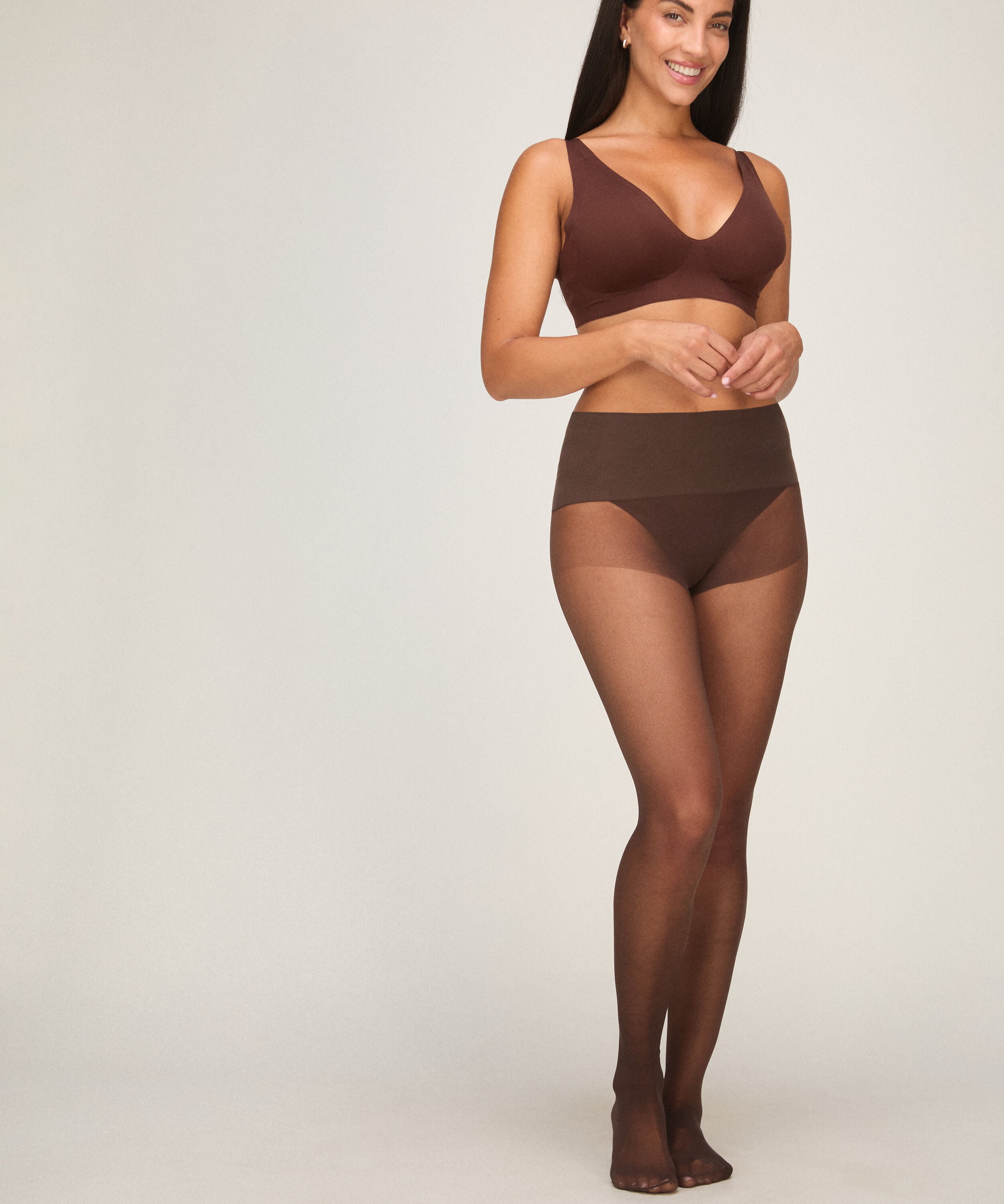 Tight 20 Denier Seamless Velvet Touch, Braun