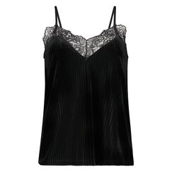 Cami Velours Rib Lace, gr&uuml;n