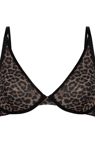 Thumbnail - Hunkemöller Unwattierter Bügel-BH Leopard Tara Schwarz