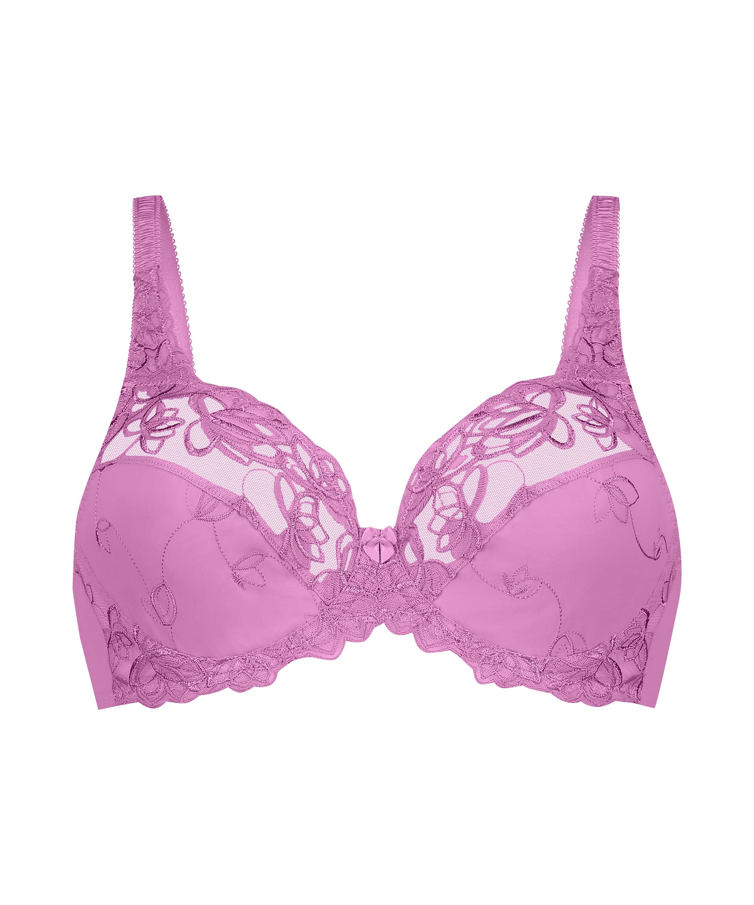 Hunkemöller Diva Bügel-BH – Unwattiert, Mit Spitze, Blumenmuster, Größe 75E, Für Große Körbchen
