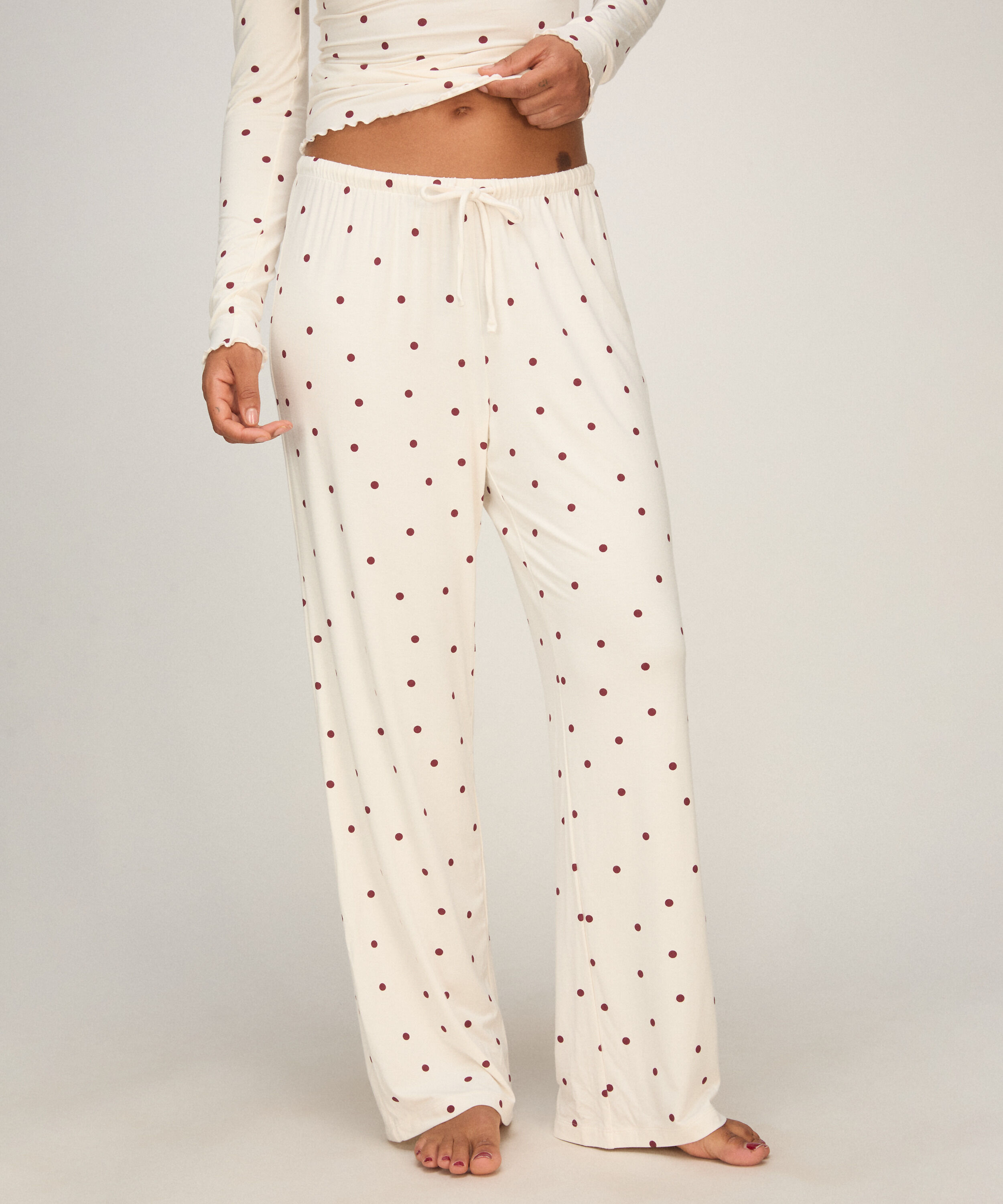 Pant Jersey Dot, Weiß Pant Jersey Dot, Weiß