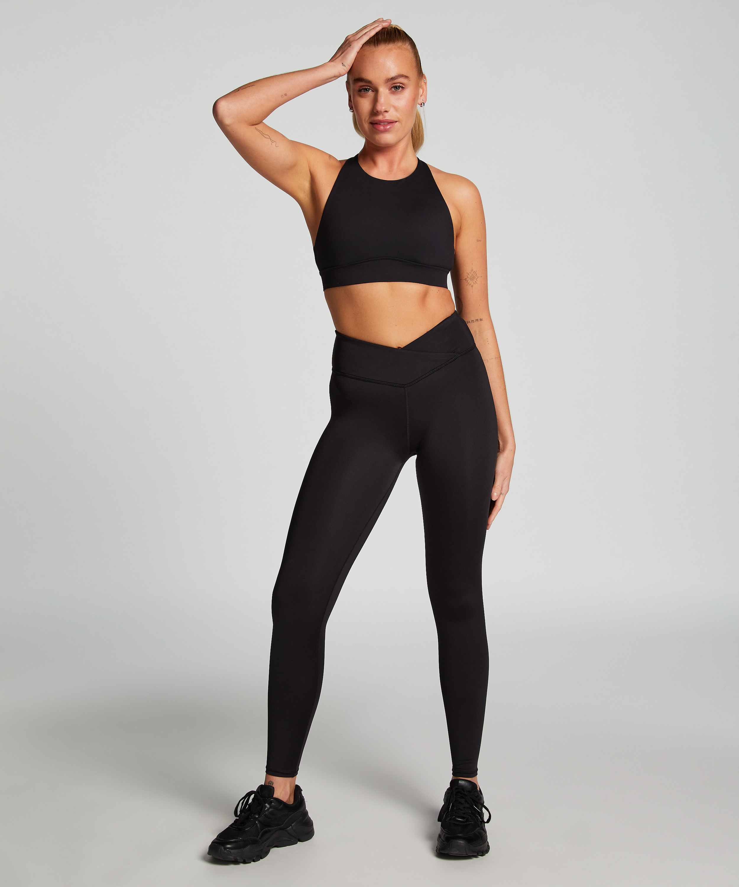 Hunkemöller HKMX sportbh Level 3 zwart/grijs