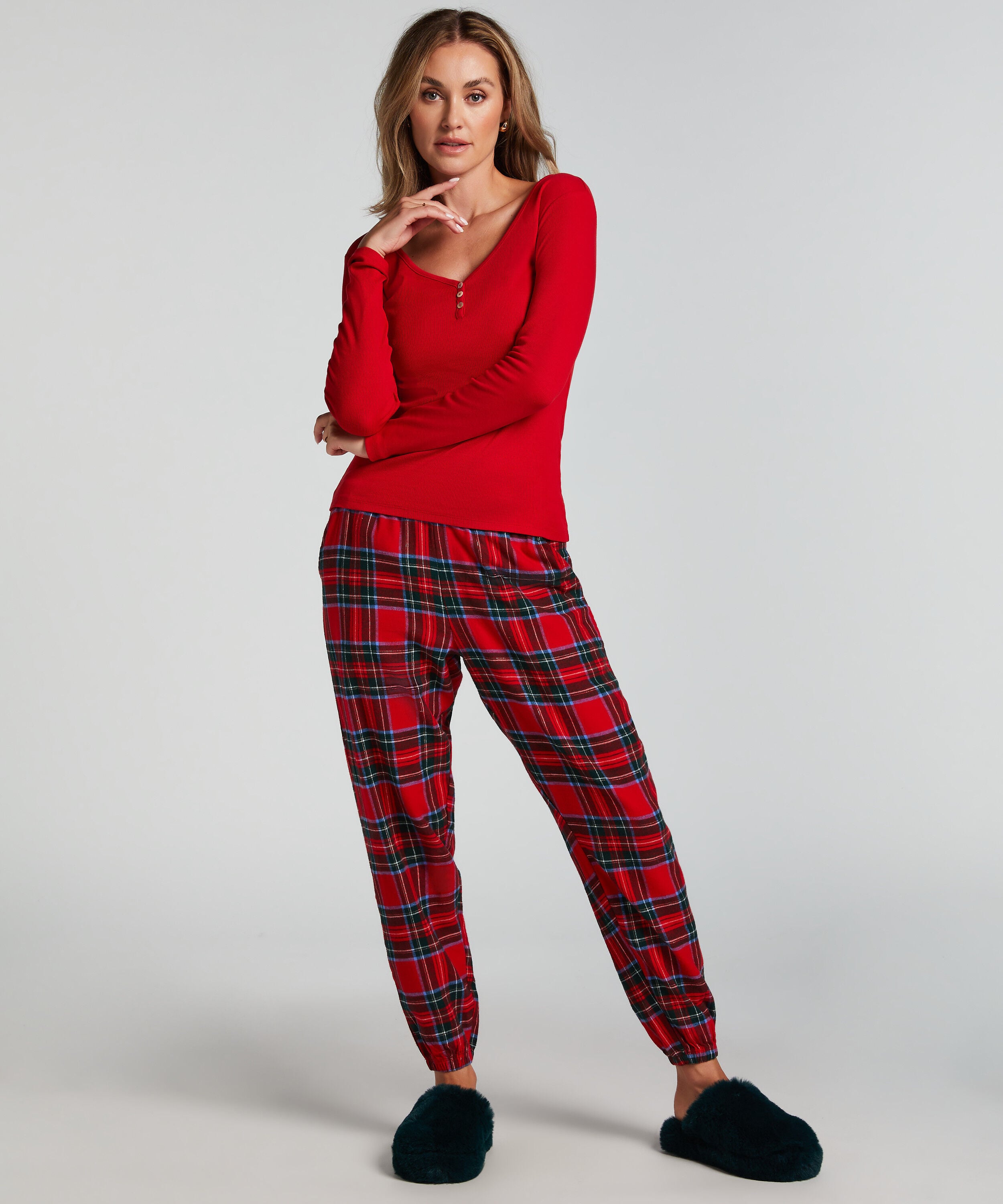 Pyjamahose aus Flanell, Rot Pyjamahose aus Flanell, Rot