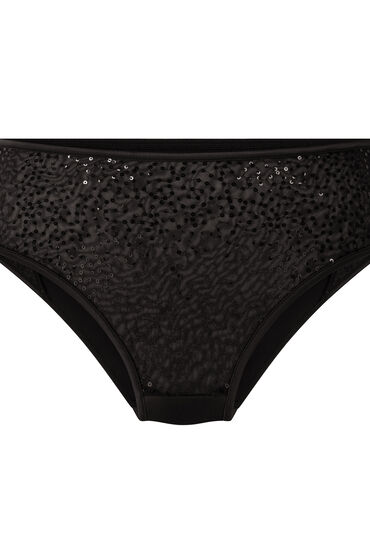 Thumbnail - Hunkemöller Brazilian mit hohem Beinausschnitt und hoher Taille Elle Schwarz