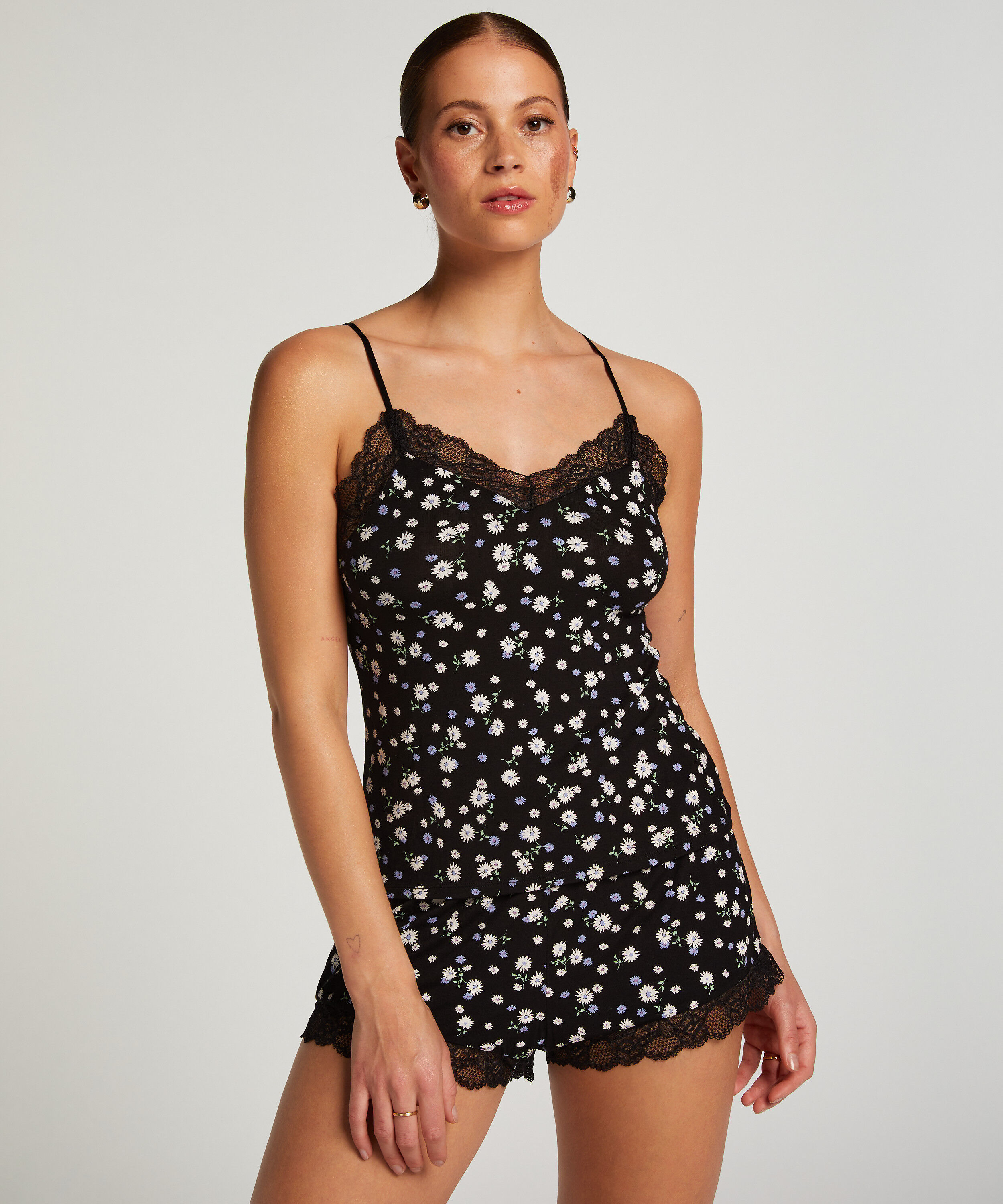 Pyjama-Set, Schwarz Pyjama-Set, Schwarz