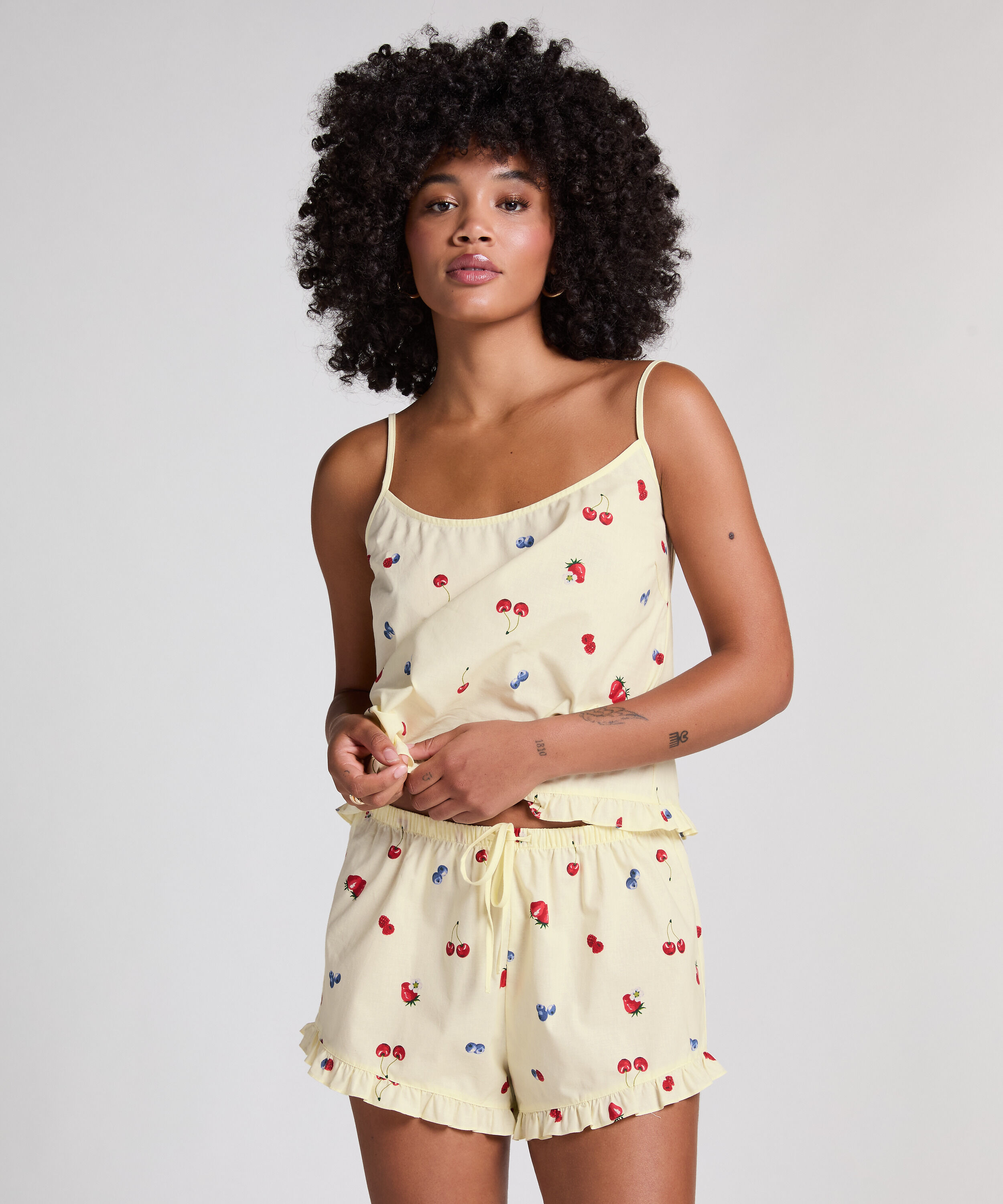 Gewebte Shorts, Gelb