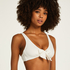 Nicht-vorgeformtes Bügel-Bikini-Top Dune, Weiß